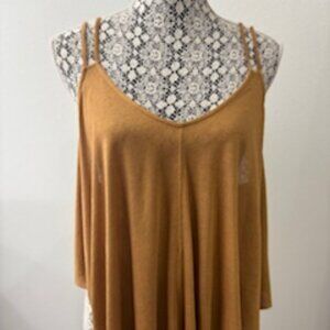 We The Free People | Free People | Mustard Triangle Flowy Tank Top, Size XS